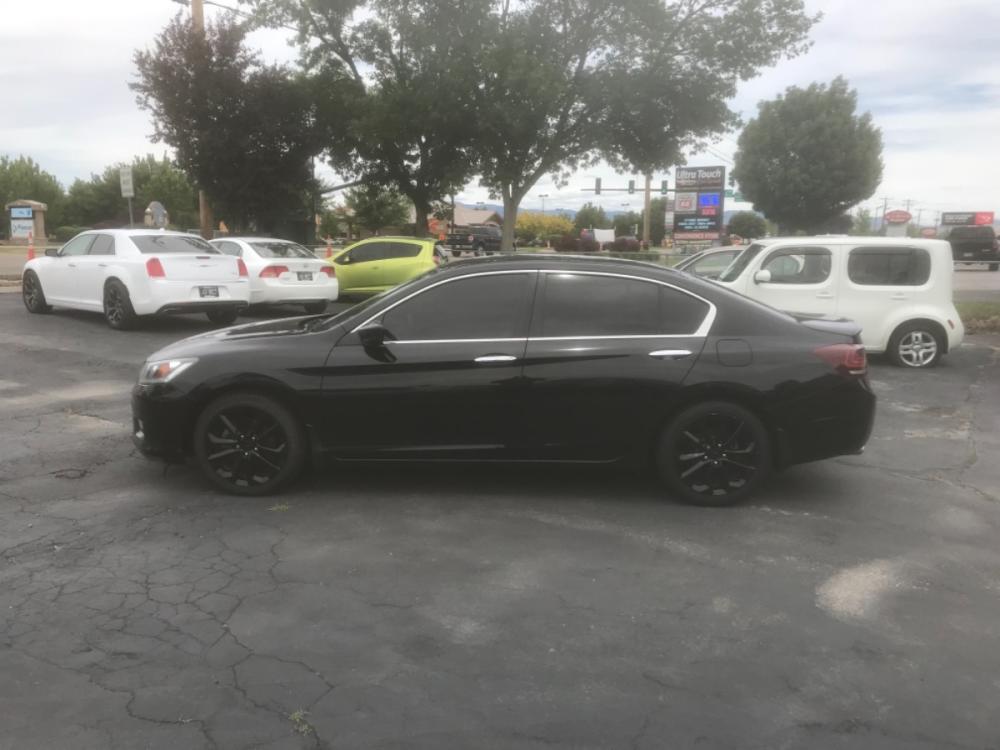 2014 /Black Honda Accord Sport Sedan (1HGCR2E56EA) with an 2.4L L4 DOHC 16V engine, 6-Speed Manual transmission, located at 813 E Fairview Ave, Meridian , ID, 83642, (208) 336-8230, 43.618851, -116.384010 - This is a super cool fun car. A must see! Come by and take a test drive on this great looking Accord. - Photo #0