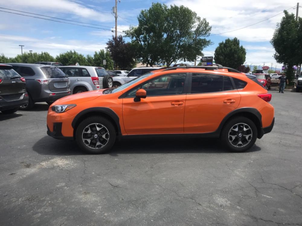 2018 Orange /Black Subaru Crosstrek 2.0i Premium (JF2GTABC1JH) with an 2.0L L4 DOHC 16V engine, AT transmission, located at 813 E Fairview Ave, Meridian , ID, 83642, (208) 336-8230, 43.618851, -116.384010 - One of the best line of cars on the road today. Come get this one in Orange and set off on your next Subaru adventure. - Photo #0