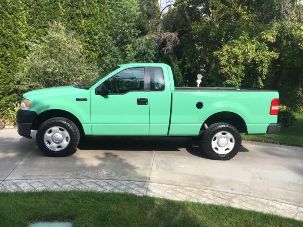 2008 Forest Service Green /Grey Ford F-150 XL 4WD (1FTRF14WX8K) with an 4.6L V8 SOHC 16V engine, 4-Speed Automatic Overdrive transmission, located at 813 E Fairview Ave, Meridian , ID, 83642, (208) 336-8230, 43.618851, -116.384010 - A very nice pickup, the government has maintained it very well. Runs and drives excellent. - Photo #0