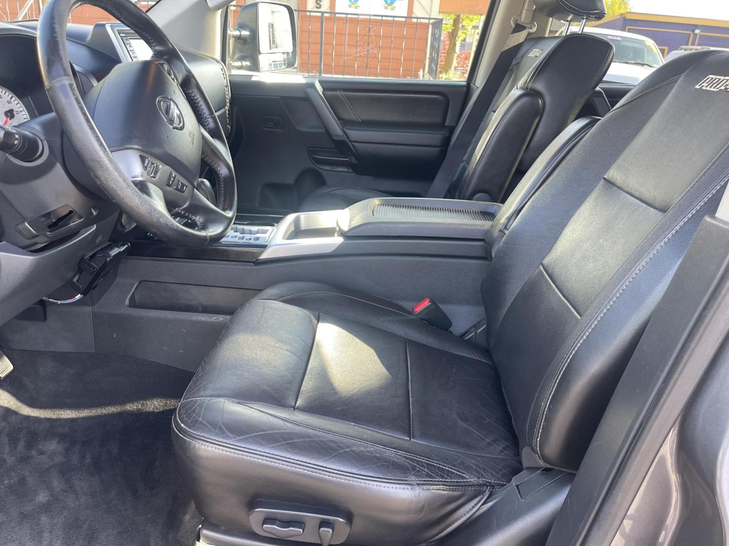 2013 Grey /Black Nissan Titan PRO-4X Crew Cab 4WD SWB (1N6AA0EC9DN) with an 5.6L V8 DOHC 32V engine, 5-Speed Automatic transmission, located at 813 E Fairview Ave, Meridian , ID, 83642, (208) 336-8230, 43.618851, -116.384010 - Photo#6