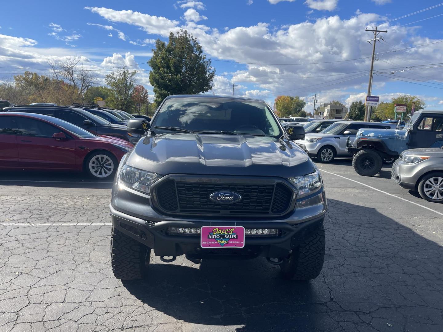 2019 Grey /Black Ford Ranger XLT, FX4 (1FTER1FH7KL) with an 2.3L L4 DOHC 16V engine, 10A transmission, located at 813 E Fairview Ave, Meridian , ID, 83642, (208) 336-8230, 43.618851, -116.384010 - A very nice high optioned Ford Ranger. Runs and drives very well. This Ranger has the FX4 package, flat tow option, added LED lights, aftermarket suspension, aftermarket wheels, excellent tires and a soft top canopy. Come take a look and get yourself a very nice Ranger for not a big price. - Photo#1