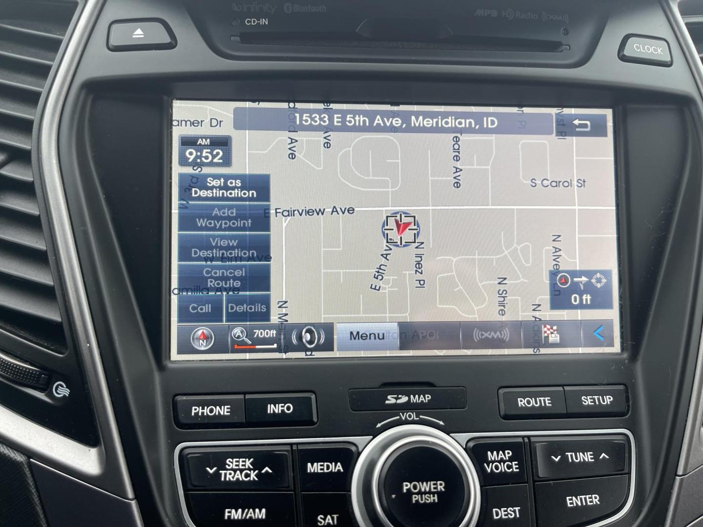 2013 Silver /Black Hyundai Santa Fe Sport 2.0 AWD (5XYZWDLA6DG) with an 2.0L L4 DOHC 16V engine, 6-Speed Automatic transmission, located at 813 E Fairview Ave, Meridian , ID, 83642, (208) 336-8230, 43.618851, -116.384010 - 2013 Hyundai Sante Fe Sport AWD. If you need a really good AWD vehicle for super cheap this is an excellent option. Take a look. This SUV has leather, Sunroof, NAV, and heated seats. A fantastic value. Come take a test drive. - Photo#11