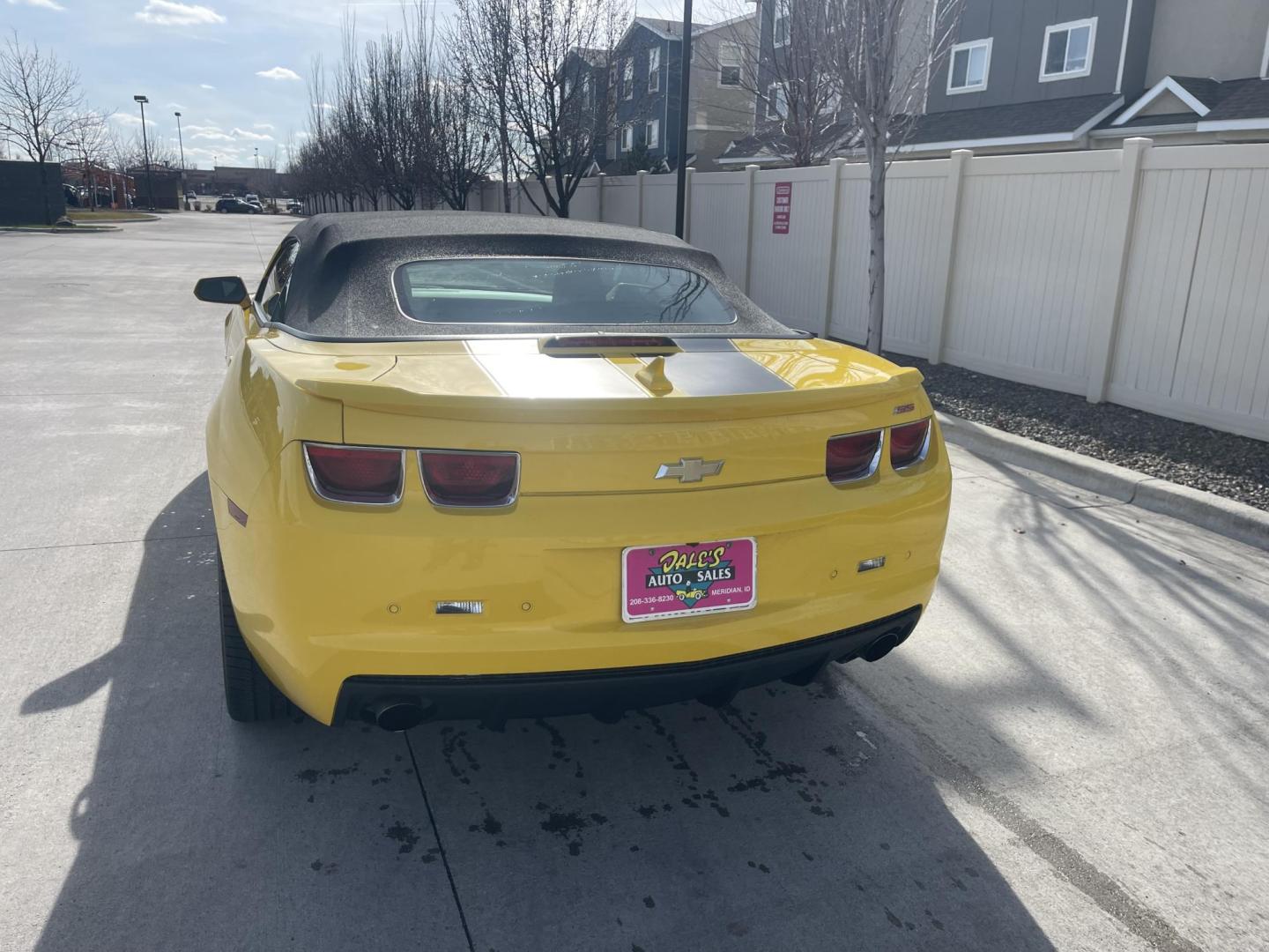 2012 Yellow /Black Chevrolet Camaro Convertible 2SS (2G1FK3DJ2C9) with an 6.2L V8 OHV 16V engine, 6-Speed Automatic transmission, located at 813 E Fairview Ave, Meridian , ID, 83642, (208) 336-8230, 43.618851, -116.384010 - A one owner Boise car. 2012 Camaro Convertible SS. Yellow with black SS stripe and black leather with all the factory options. Heads up display, Boston Premium Audio, Leather, SS consul gages, Magnuson Supercharger, long tube headers, it has catalytic converters and Brand new Michellin tires. A su - Photo#4