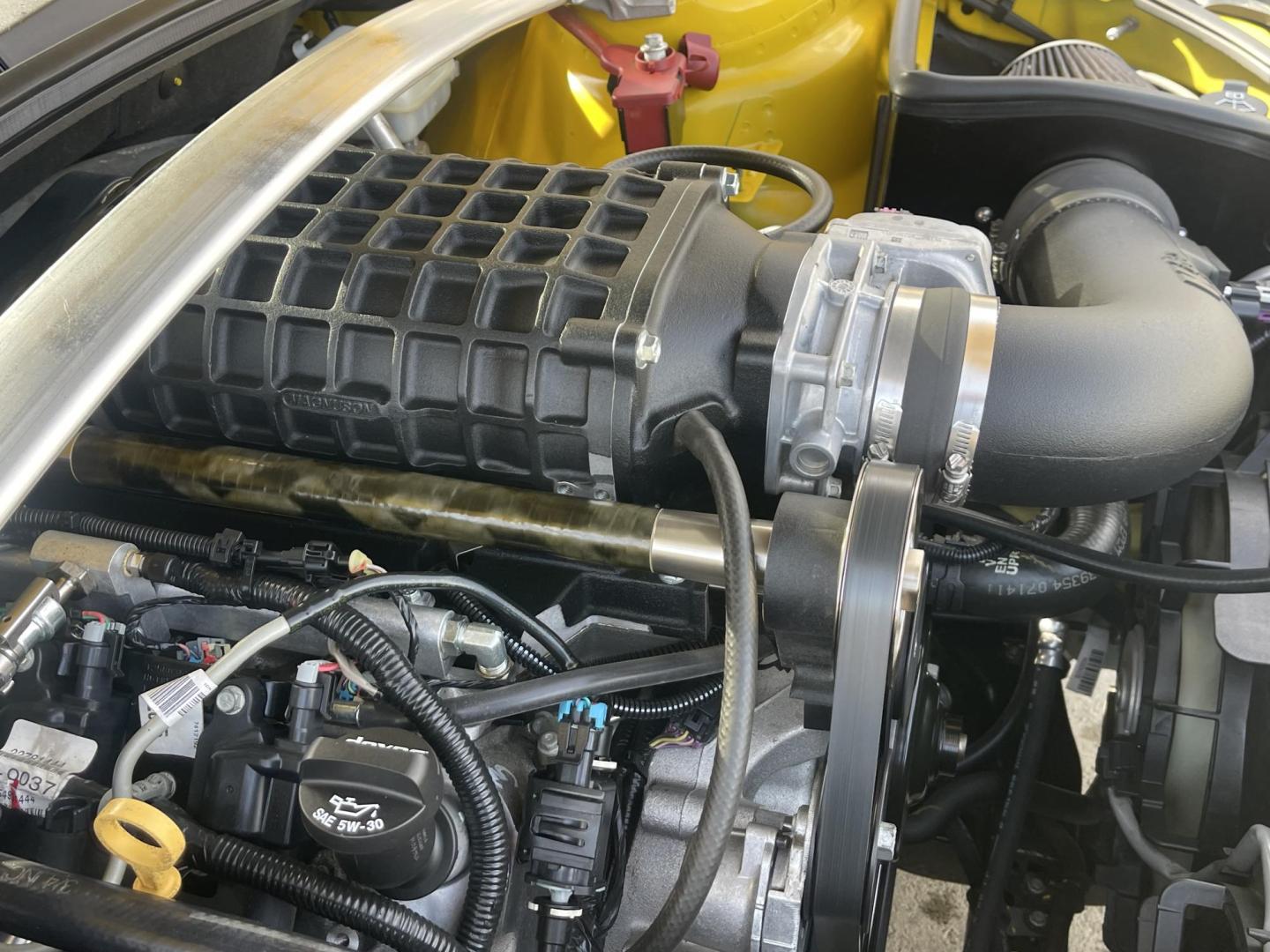 2012 Yellow /Black Chevrolet Camaro Convertible 2SS (2G1FK3DJ2C9) with an 6.2L V8 OHV 16V engine, 6-Speed Automatic transmission, located at 813 E Fairview Ave, Meridian , ID, 83642, (208) 336-8230, 43.618851, -116.384010 - A one owner Boise car. 2012 Camaro Convertible SS. Yellow with black SS stripe and black leather with all the factory options. Heads up display, Boston Premium Audio, Leather, SS consul gages, Magnuson Supercharger, long tube headers, it has catalytic converters and Brand new Michellin tires. A su - Photo#9