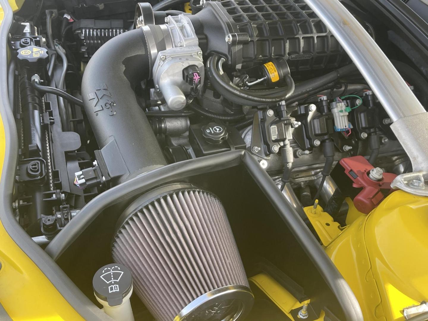 2012 Yellow /Black Chevrolet Camaro Convertible 2SS (2G1FK3DJ2C9) with an 6.2L V8 OHV 16V engine, 6-Speed Automatic transmission, located at 813 E Fairview Ave, Meridian , ID, 83642, (208) 336-8230, 43.618851, -116.384010 - A one owner Boise car. 2012 Camaro Convertible SS. Yellow with black SS stripe and black leather with all the factory options. Heads up display, Boston Premium Audio, Leather, SS consul gages, Magnuson Supercharger, long tube headers, it has catalytic converters and Brand new Michellin tires. A su - Photo#10