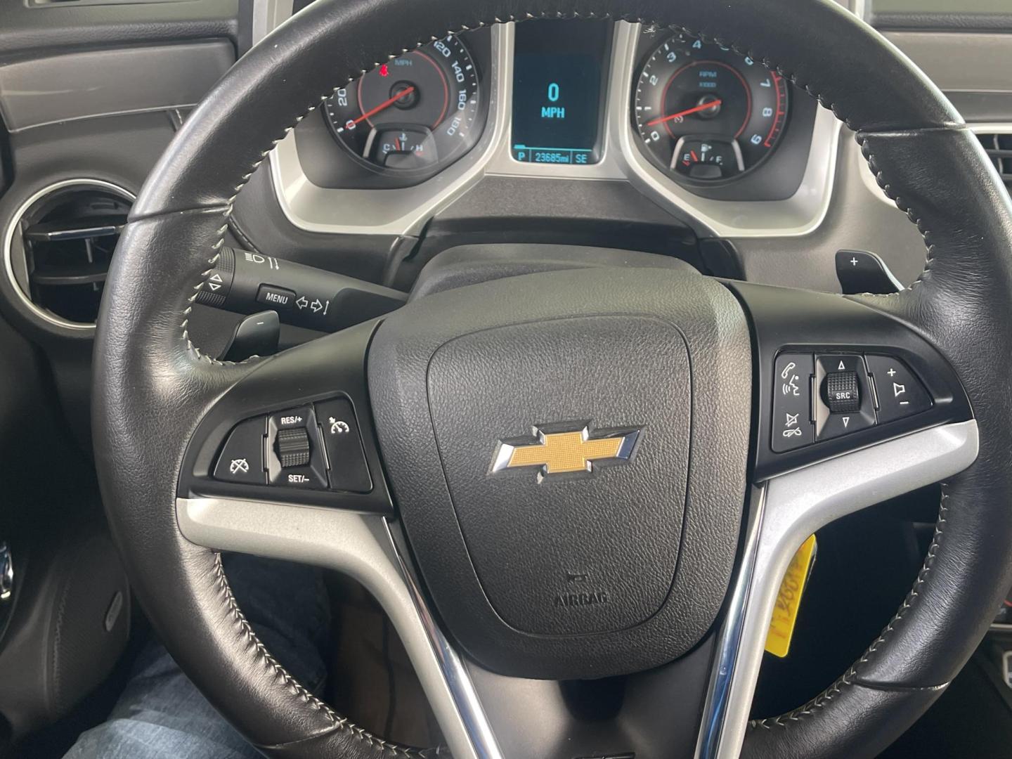 2012 Yellow /Black Chevrolet Camaro Convertible 2SS (2G1FK3DJ2C9) with an 6.2L V8 OHV 16V engine, 6-Speed Automatic transmission, located at 813 E Fairview Ave, Meridian , ID, 83642, (208) 336-8230, 43.618851, -116.384010 - A one owner Boise car. 2012 Camaro Convertible SS. Yellow with black SS stripe and black leather with all the factory options. Heads up display, Boston Premium Audio, Leather, SS consul gages, Magnuson Supercharger, long tube headers, it has catalytic converters and Brand new Michellin tires. A su - Photo#25