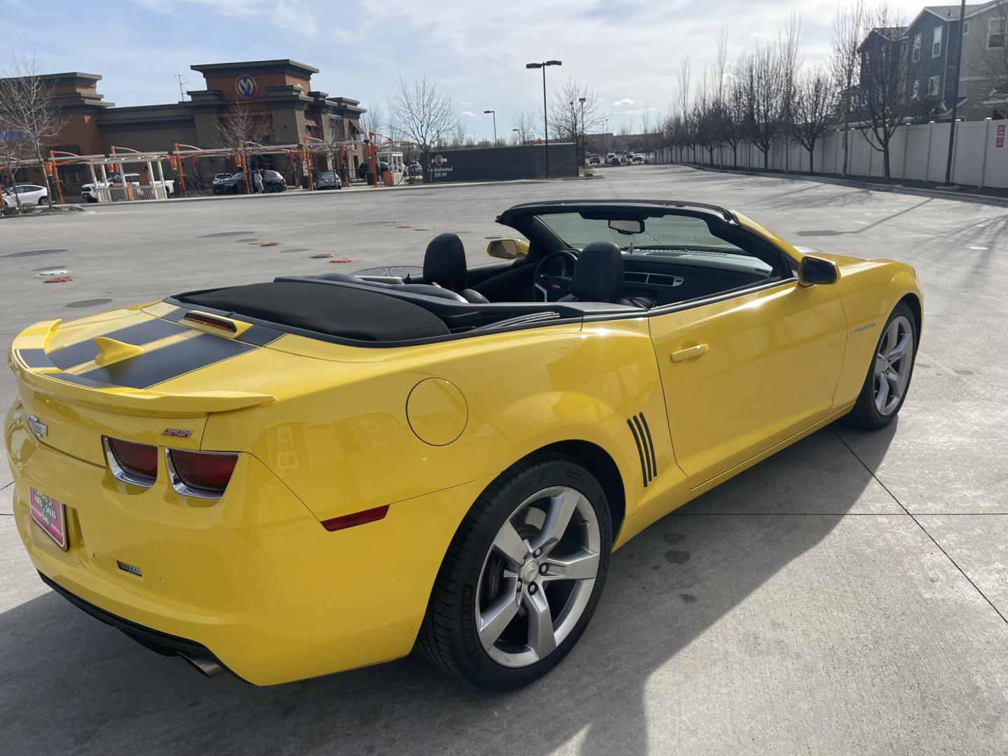 2012 Yellow /Black Chevrolet Camaro Convertible 2SS (2G1FK3DJ2C9) with an 6.2L V8 OHV 16V engine, 6-Speed Automatic transmission, located at 813 E Fairview Ave, Meridian , ID, 83642, (208) 336-8230, 43.618851, -116.384010 - A one owner Boise car. 2012 Camaro Convertible SS. Yellow with black SS stripe and black leather with all the factory options. Heads up display, Boston Premium Audio, Leather, SS consul gages, Magnuson Supercharger, long tube headers, it has catalytic converters and Brand new Michellin tires. A su - Photo#28