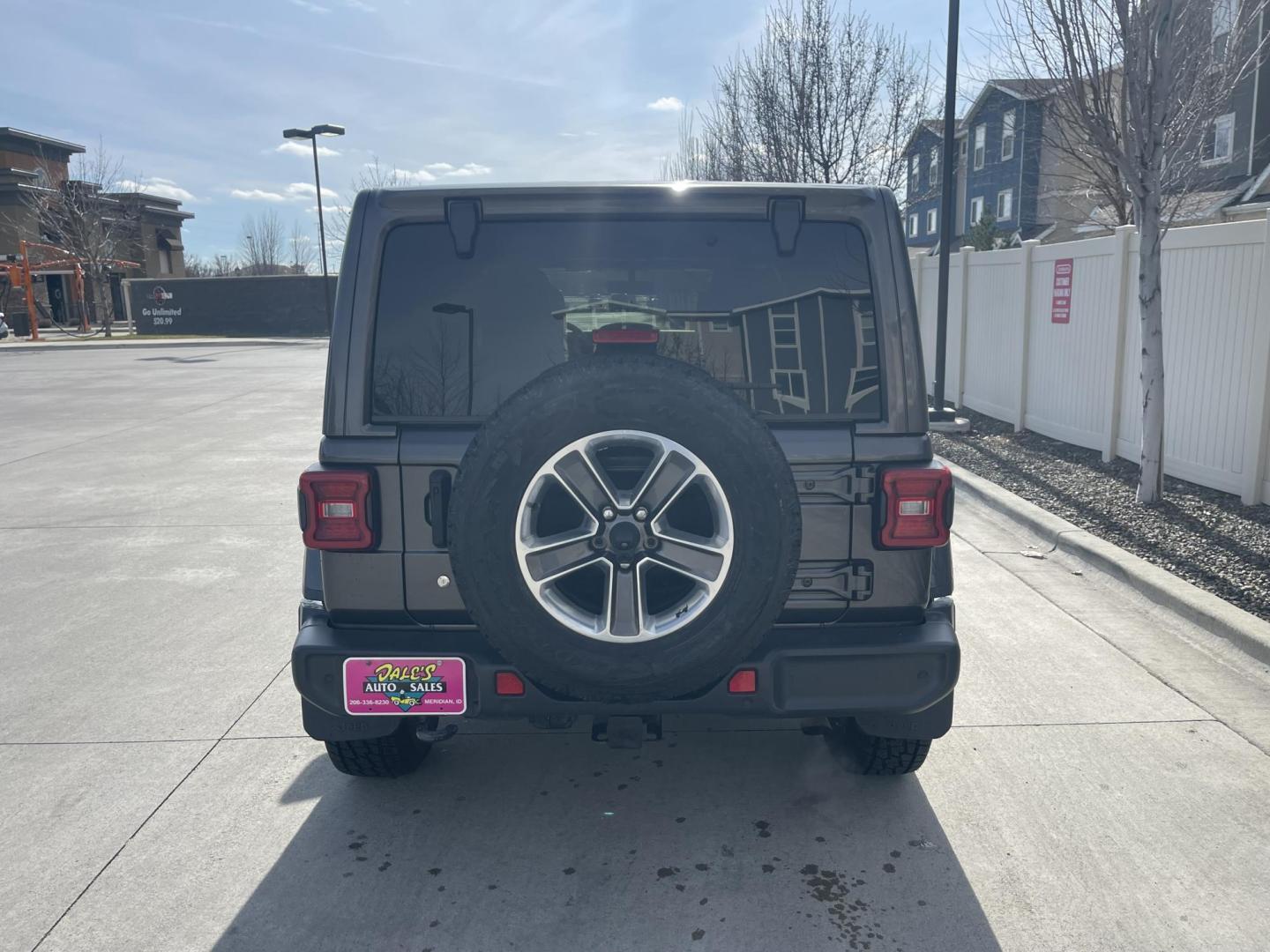 2019 Silver /Black Jeep Wrangler Unlimited Sahara (1C4HJXEN0KW) with an 2.0L L4 DOHC 16V TURBO engine, 6A transmission, located at 813 E Fairview Ave, Meridian , ID, 83642, (208) 336-8230, 43.618851, -116.384010 - 2019 Jeep Wrangler Sahara loaded with leather matching hard top, heated seats, heated steering wheel, NAV, Big 8.4 inch screen, Brand new tires. If you want a Jeep this is an excellent choice come by and take a test drive. - Photo#3