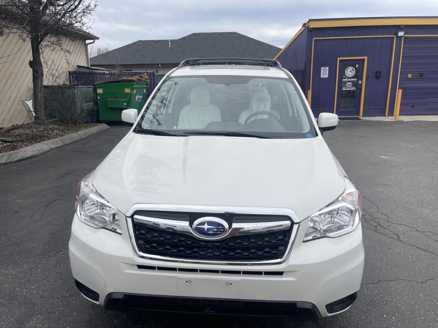 2016 White / Grey Subaru Forester 2.5i Premium PZEV CVT (JF2SJADC0GH) with an 2.5L H4 SOHC 16V engine, CVT transmission, located at 813 E Fairview Ave, Meridian , ID, 83642, (208) 336-8230, 43.618851, -116.384010 - One owner, bought in Boise, Premium with eyesight and NAV, sunroof and brand new tires, only 17k Miles. This car had towels on the seats from the day they bought it, look at the pics!!! Crazy crazy clean like brand new. Come and take a look. - Photo#1