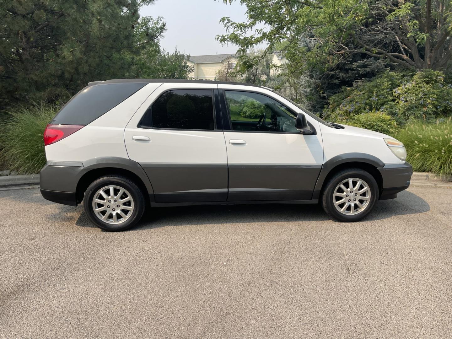 2005 White / Grey Buick Rendezvous CX (3G5DA03E65S) with an 3.4L V6 OHV 12V engine, 4A OD transmission, located at 813 E Fairview Ave, Meridian , ID, 83642, (208) 336-8230, 43.618851, -116.384010 - Runs and drives very well, A/C works perfect. If you need a cheap get around car this is a great choice.- Photo#3