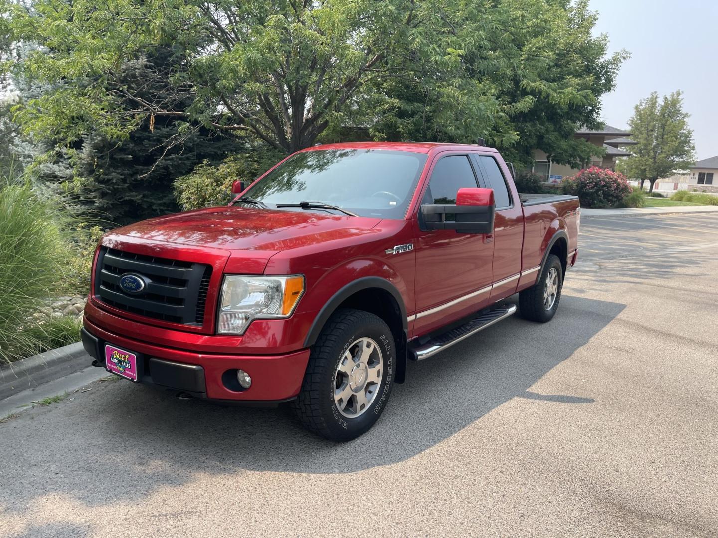 2010 Maroon /Black Ford F-150 FX4 SuperCab 6.5-ft. Bed 4WD (1FTFX1EV0AF) with an 5.4L V8 SOHC 24V FFV engine, 4A transmission, located at 813 E Fairview Ave, Meridian , ID, 83642, (208) 336-8230, 43.618851, -116.384010 - 2010 Ford F150 Xcab 4x4 FX4 one owner local truck. Extremely clean and well cared for. Leather, Sunroof, heated seats, hard toneau cover, spray in bedliner, and only 95k miles on a 2010. Come take a look and a test drive.- Photo#1