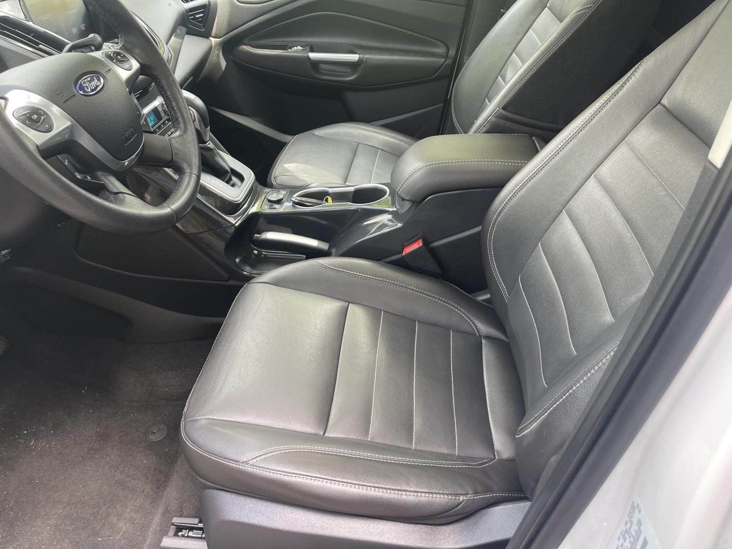 2014 White /Black Ford Escape Titanium 4WD (1FMCU9J95EU) with an 2.0L L4 DOHC 16V engine, 6-Speed Automatic transmission, located at 813 E Fairview Ave, Meridian , ID, 83642, (208) 336-8230, 43.618851, -116.384010 - 2014 Ford Escape Titanium AWD, one owner, very nice and clean, loaded with the big sunroof.- Photo#6