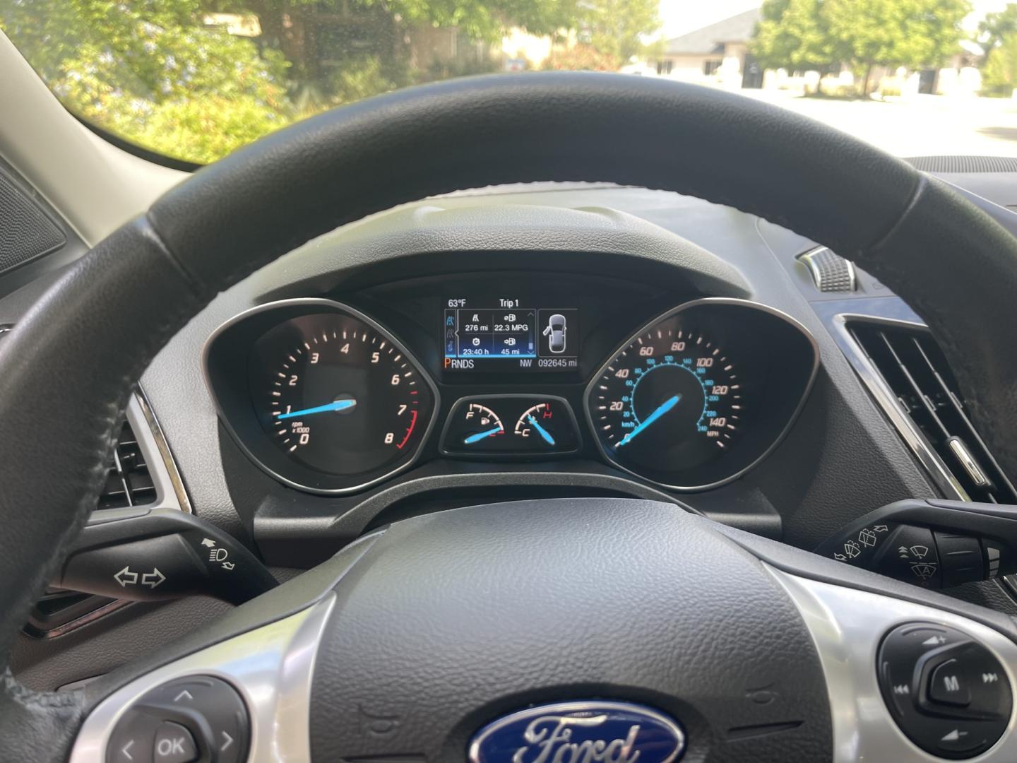 2014 White /Black Ford Escape Titanium 4WD (1FMCU9J95EU) with an 2.0L L4 DOHC 16V engine, 6-Speed Automatic transmission, located at 813 E Fairview Ave, Meridian , ID, 83642, (208) 336-8230, 43.618851, -116.384010 - 2014 Ford Escape Titanium AWD, one owner, very nice and clean, loaded with the big sunroof.- Photo#9