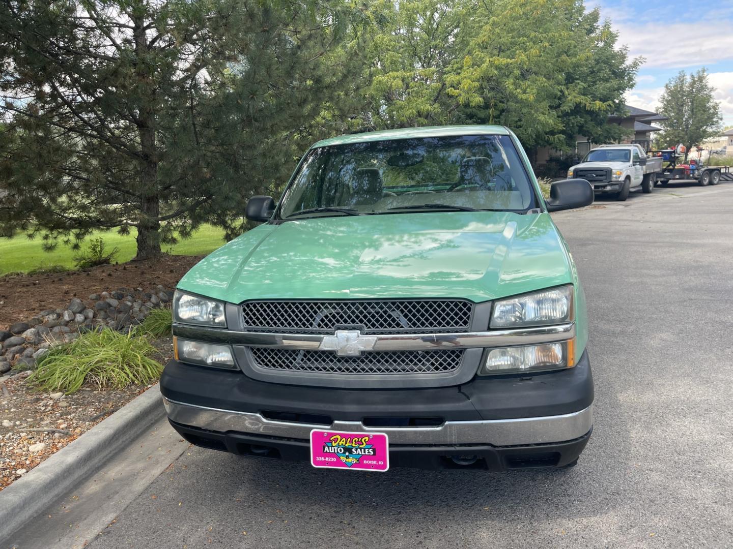 2003 Forest Service Green /Tan Chevrolet Silverado 1500 Long Bed 4WD (1GCEK14V13Z) with an 4.8L V8 OHV 16V engine, 5-Speed Manual Overdrive transmission, located at 813 E Fairview Ave, Meridian , ID, 83642, (208) 336-8230, 43.618851, -116.384010 - 2003 Chevrolet Regular Cab short box 4x4, V8, 5spd, one owner with only 83k miles. If you want a Chevrolet Cat Eye 4x4 this is one for you. Super hard to find super low miles.- Photo#2