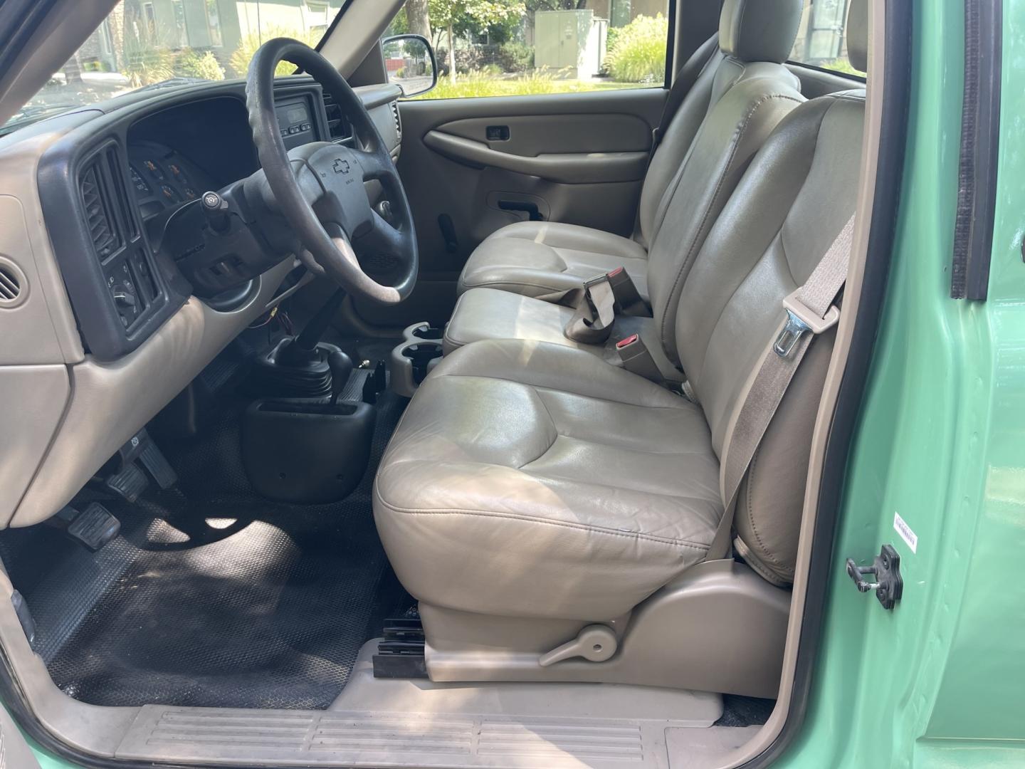 2003 Forest Service Green /Tan Chevrolet Silverado 1500 Long Bed 4WD (1GCEK14V13Z) with an 4.8L V8 OHV 16V engine, 5-Speed Manual Overdrive transmission, located at 813 E Fairview Ave, Meridian , ID, 83642, (208) 336-8230, 43.618851, -116.384010 - 2003 Chevrolet Regular Cab short box 4x4, V8, 5spd, one owner with only 83k miles. If you want a Chevrolet Cat Eye 4x4 this is one for you. Super hard to find super low miles.- Photo#6