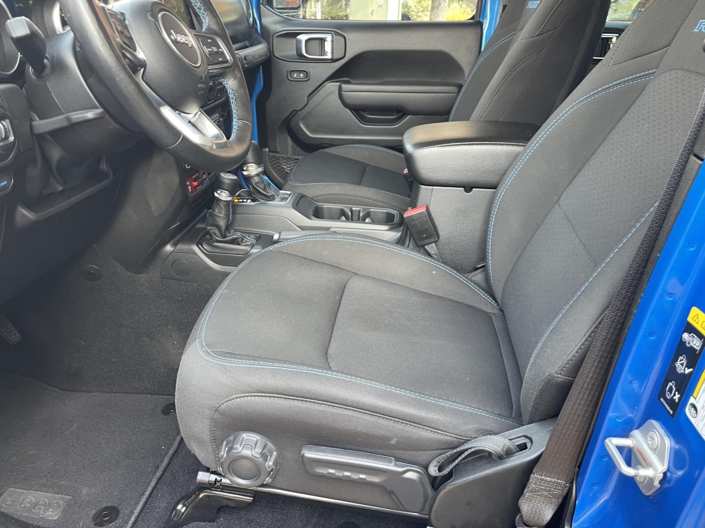 2023 Blue /Black Jeep Wrangler Unlimited Rubicon 4XE (1C4JJXR60PW) with an 2.0L L4 DOHC 16V HYBRID engine, 8A transmission, located at 813 E Fairview Ave, Meridian , ID, 83642, (208) 336-8230, 43.618851, -116.384010 - 2023 Jeep Wrangler Rubicon 4XE super cool plug in hybrid, with factory lifetime warranty on the Battery. So have fun with the Wrangler and get great MPG as well.- Photo#5