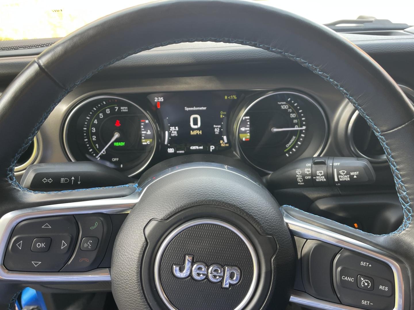 2023 Blue /Black Jeep Wrangler Unlimited Rubicon 4XE (1C4JJXR60PW) with an 2.0L L4 DOHC 16V HYBRID engine, 8A transmission, located at 813 E Fairview Ave, Meridian , ID, 83642, (208) 336-8230, 43.618851, -116.384010 - 2023 Jeep Wrangler Rubicon 4XE super cool plug in hybrid, with factory lifetime warranty on the Battery. So have fun with the Wrangler and get great MPG as well.- Photo#8