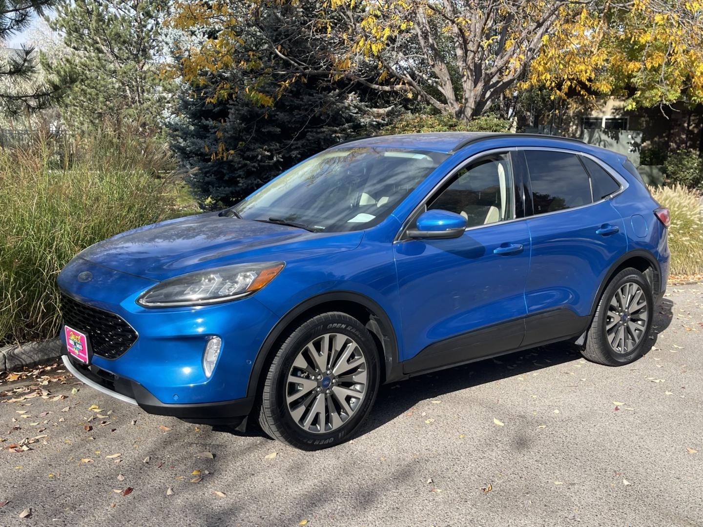 2020 Blue /Tan Ford Escape Titanium 4WD (1FMCU9J90LU) with an 2.0L L4 DOHC 16V engine, 6A transmission, located at 813 E Fairview Ave, Meridian , ID, 83642, (208) 336-8230, 43.618851, -116.384010 - 2020 Ford Escape AWD Titanium, runs and drives excelelnt. If you need a cheap AWD SUV come take a look at this one. This vehicle is very nice and clean, and ready to go.- Photo#1
